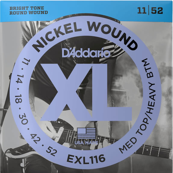 D'Addario EXL116 Medium Top/Heavy Bottom (11-52)