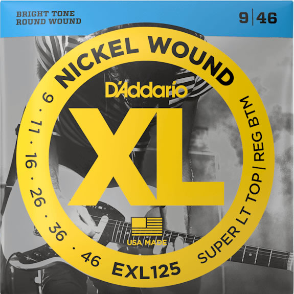 D'Addario EXL125 Super Light Top/ Regular Bottom (9-46)