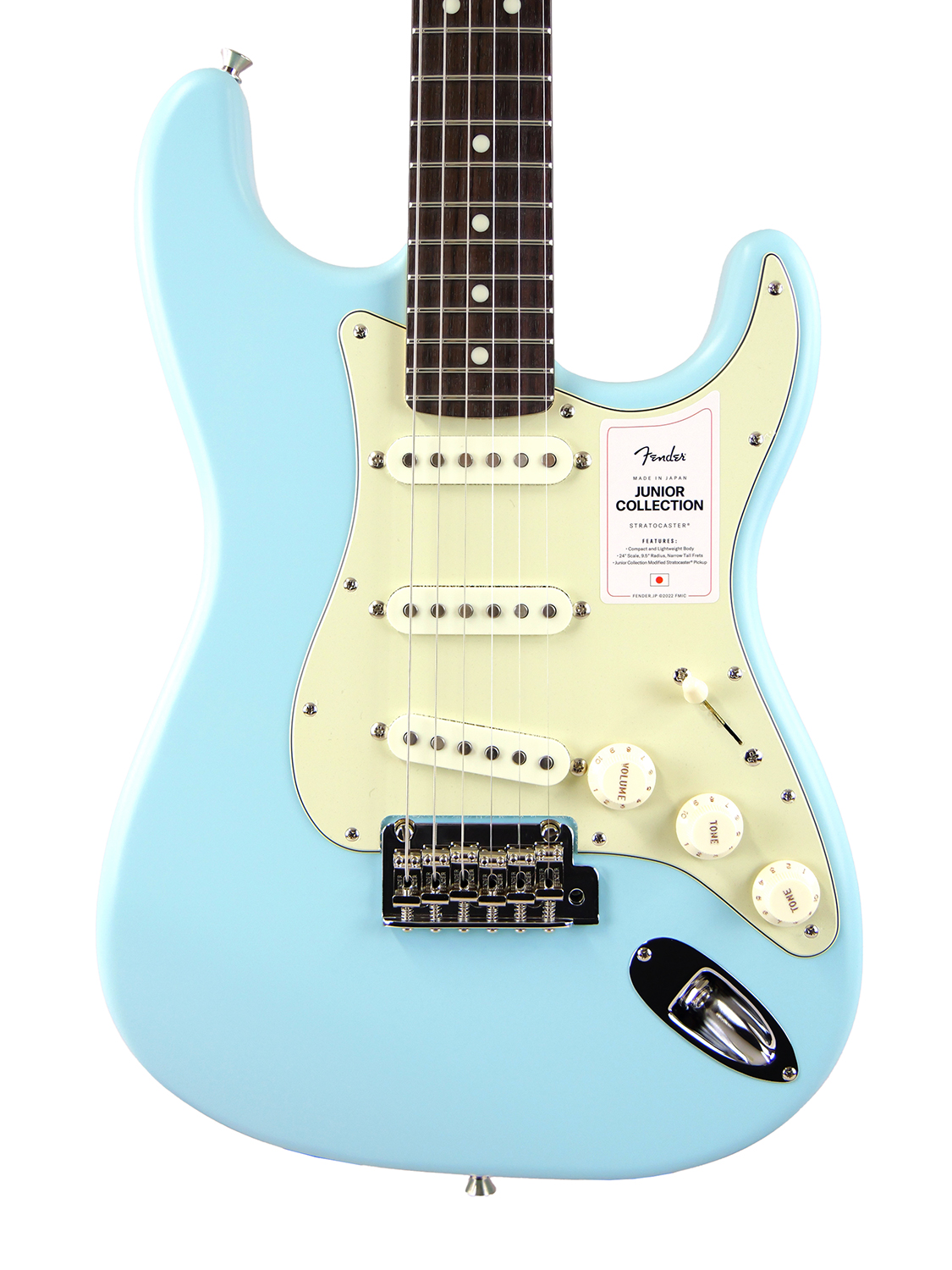 Fender Made in Japan Junior Collection Stratocaster  (Satin Daphne Blue)