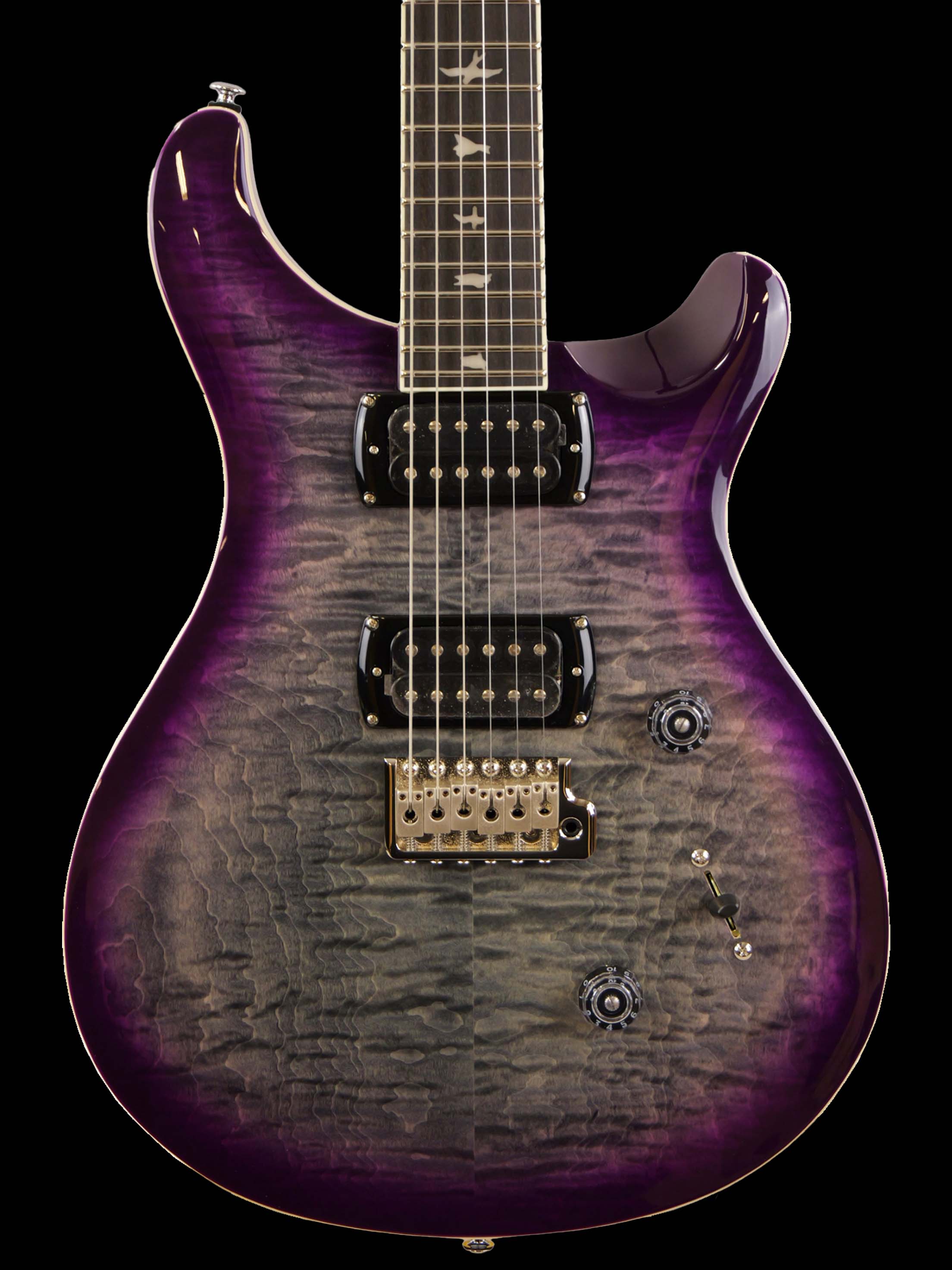 Paul Reed Smith(PRS) SE Custom 24 Quilt Package  (Charcoal Purple Burst)